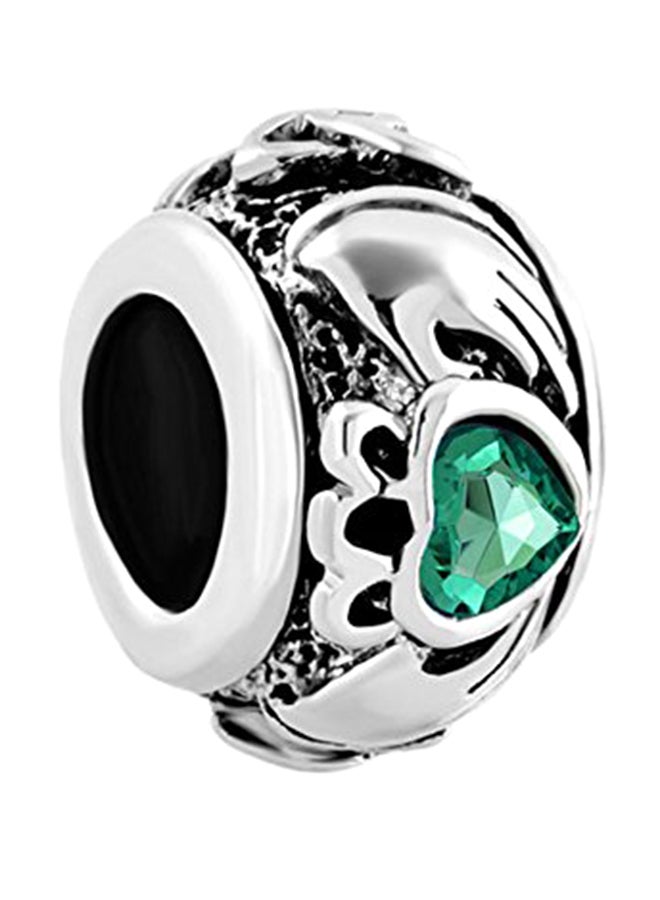 LovelyJewelry - Brass Emerald Crystal Charm - Image 1