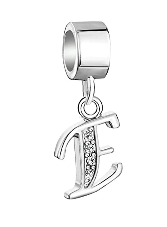 Third Time Charm  E Letter Initial Charm Clear Alphabet Beads For Bracelets