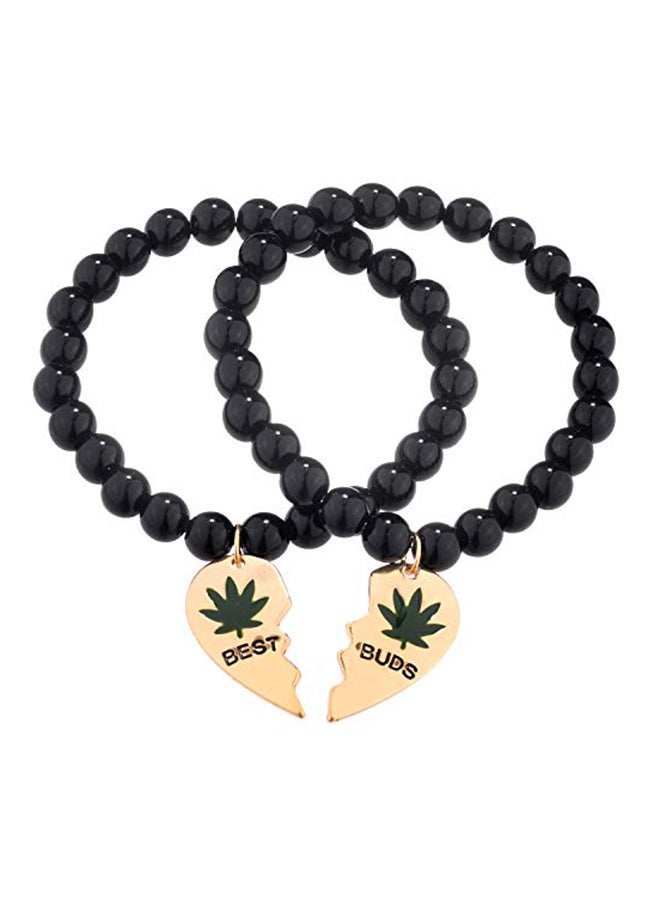 Lux Accessories Brass Bead Bracelet