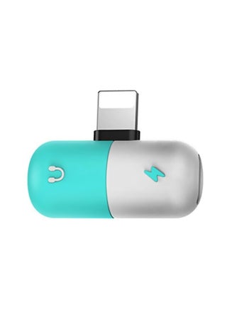 Lightning Splitter Adapter For Apple iPhone 7/iPhone 8/iPhone 8 Plus/iPhone X/Apple iPod/Apple iPad White/Green/Silver - v1553259633/N22337360A_1
