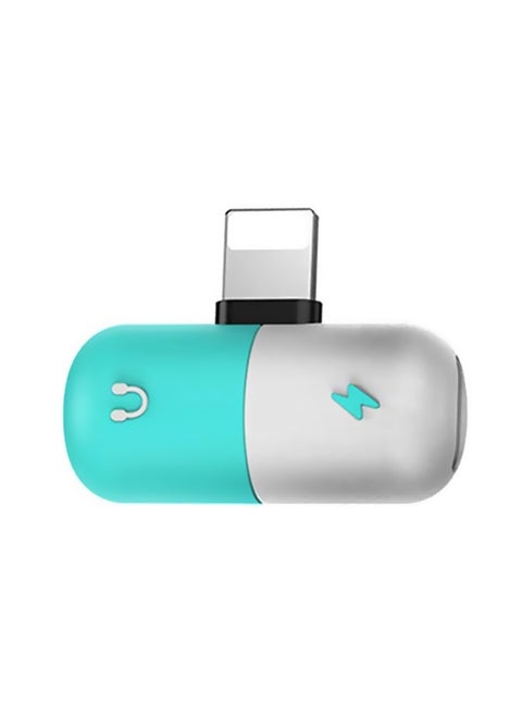 Lightning Splitter Adapter For Apple iPhone 7/iPhone 8/iPhone 8 Plus/iPhone X/Apple iPod/Apple iPad White/Green/Silver