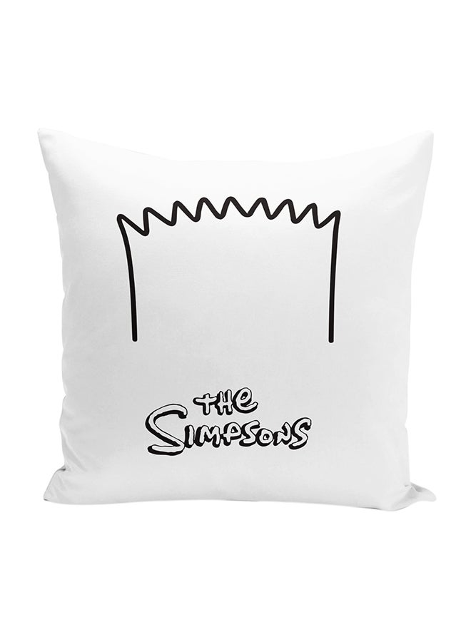 Hairs Of Bart Simpson Decorative Throw Pillow White/Black 16 x 16inch
