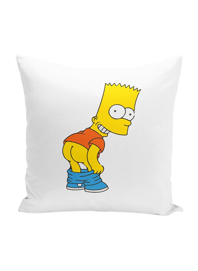 Bart Simpson Pants Throw Pillow With Stuffing Multicolour 16x16inch