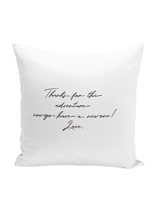 Love Quote Movie Up Decorative Throw Pillow Black/White 16 x 16inch