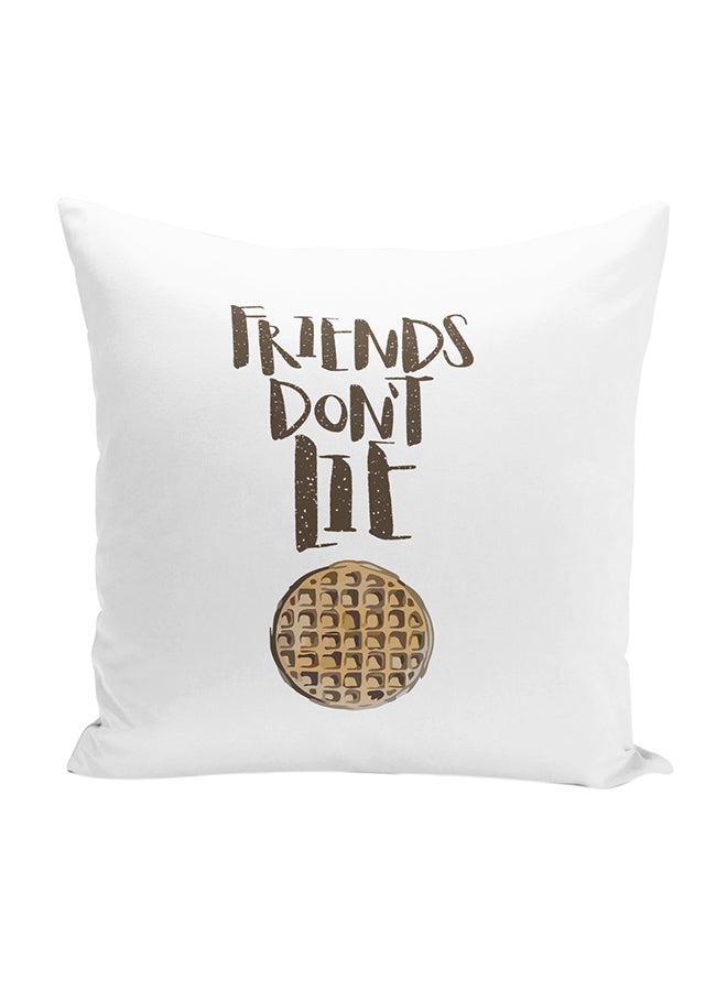 Pie Waffle Stranger Things Throw Pillow With Stuffing Multicolour 16x16inch
