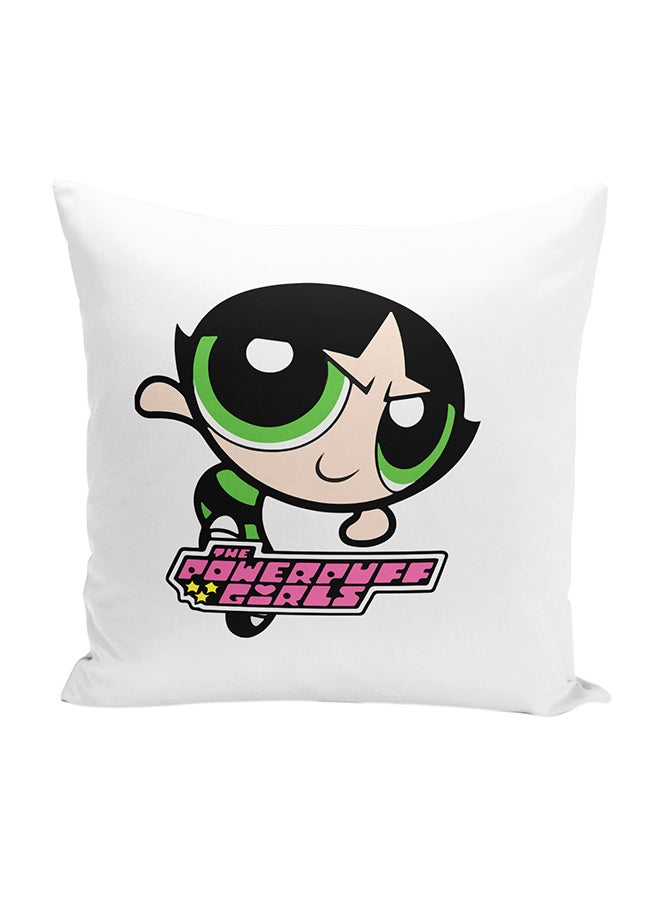 Classic Cartoon Power Puff Girls Throw Pillow With Stuffing Multicolour 16x16inch