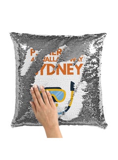 Australian Address Finding Nemo Sequin Throw Pillow With Stuffing Multicolour 16x16inch