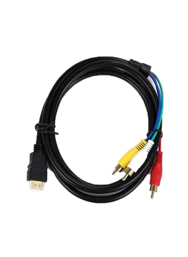 HDMI Male To 3-RCA Male Cable For HDTV Black/Red/Yellow