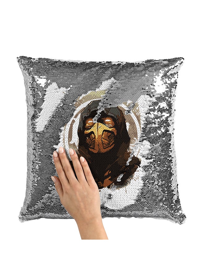 وسادة ثرو محشوة بنمط شخصية ساب زيرو من سلسلة ألعاب Mortal Kombat متعدد الألوان 16x16بوصة - Image 1