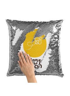 Winnie The Pooh Sequin Throw Pillow With Stuffing Multicolour 16x16inch