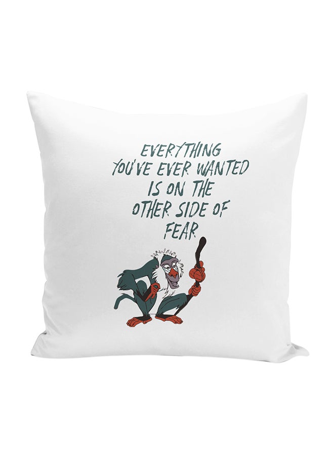 The Lion King Monkey Decorative Throw Pillow White/Black/Green 16 x 16inch - Image 1
