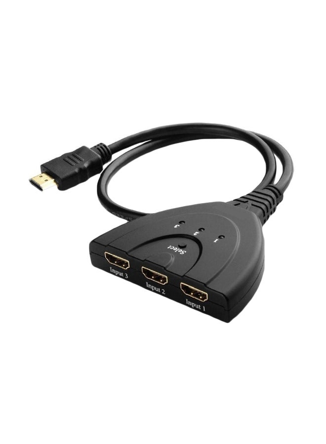 3-Port HDMI Splitter Black - Image 1