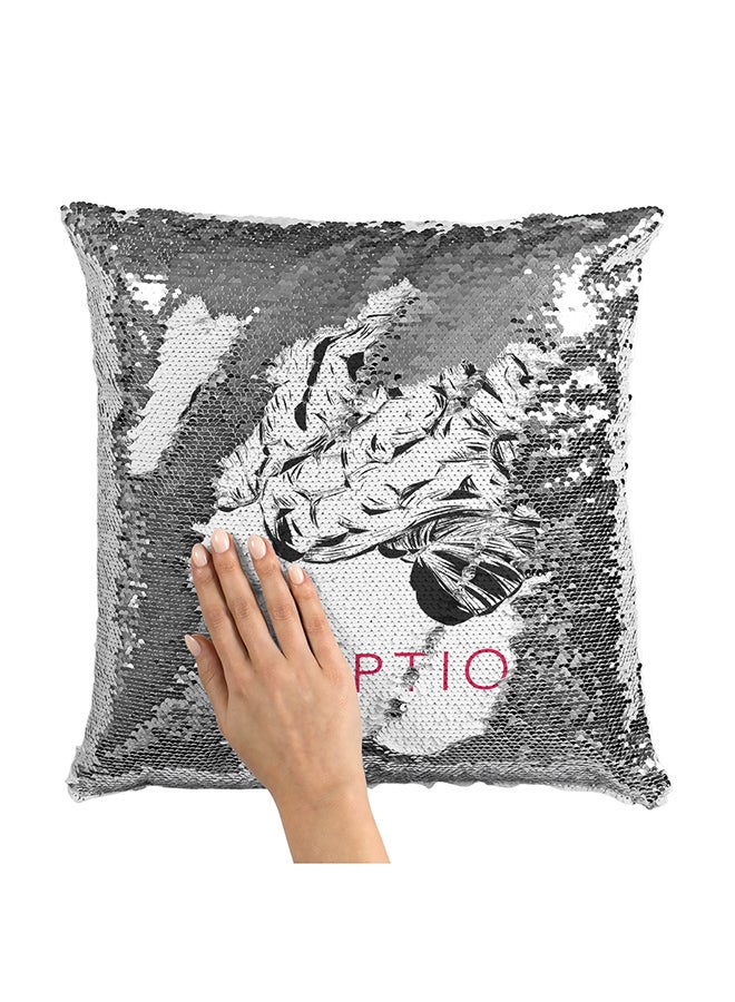 Movie Art Poster Inception Sequin Throw Pillow With Stuffing Multicolour 16x16inch  - Image 1