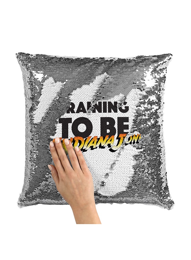 Training Sequin Throw Pillow With Stuffing Multicolour 16x16inch - Image 1