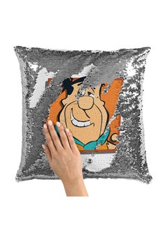 Fred Face Cute Sequin Throw Pillow With Stuffing Multicolour 16x16inch