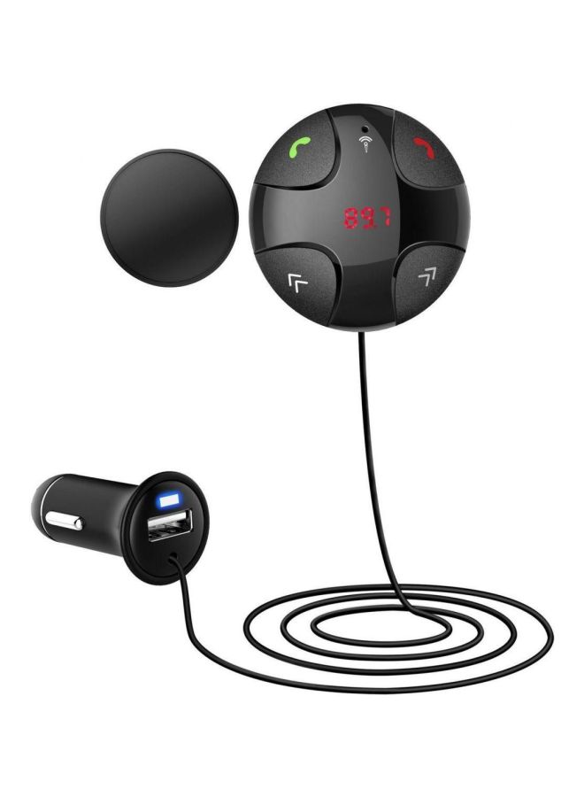 USB Car Charger Kit With FM Transmitter Black - Image 2