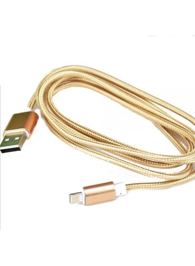 كابل شحن لايتننغ لهاتف آيفون 5/5S/5c/6/6 بلس ذهبي - Image 2
