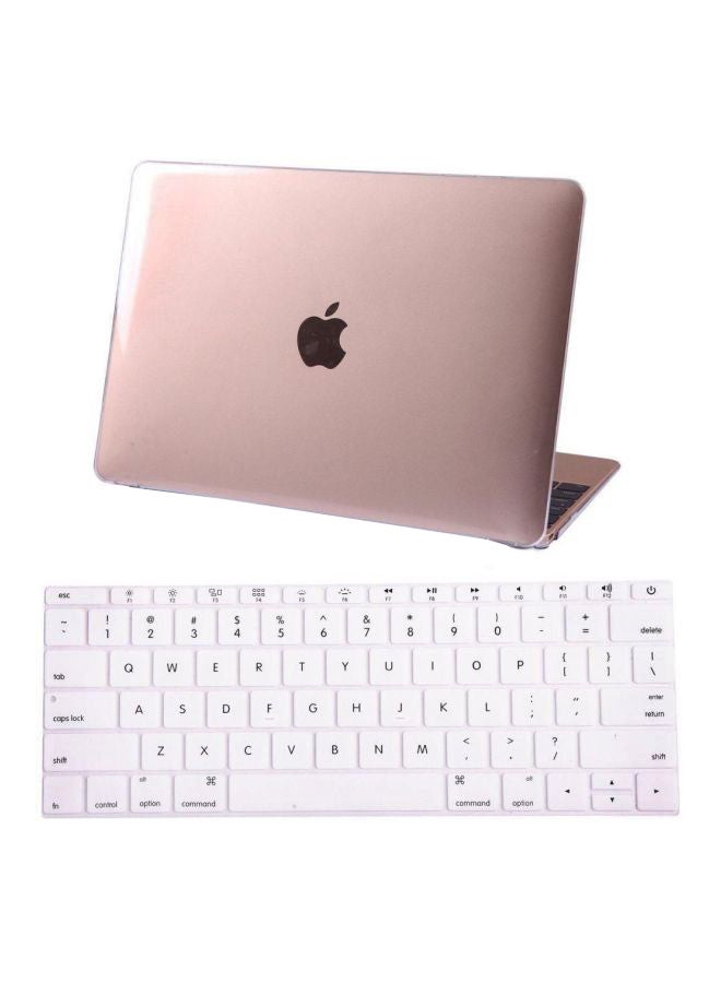 Protective Case And Keyboard Cover For Apple MacBook Air 11/11.6-Inch Gold  - Image 1