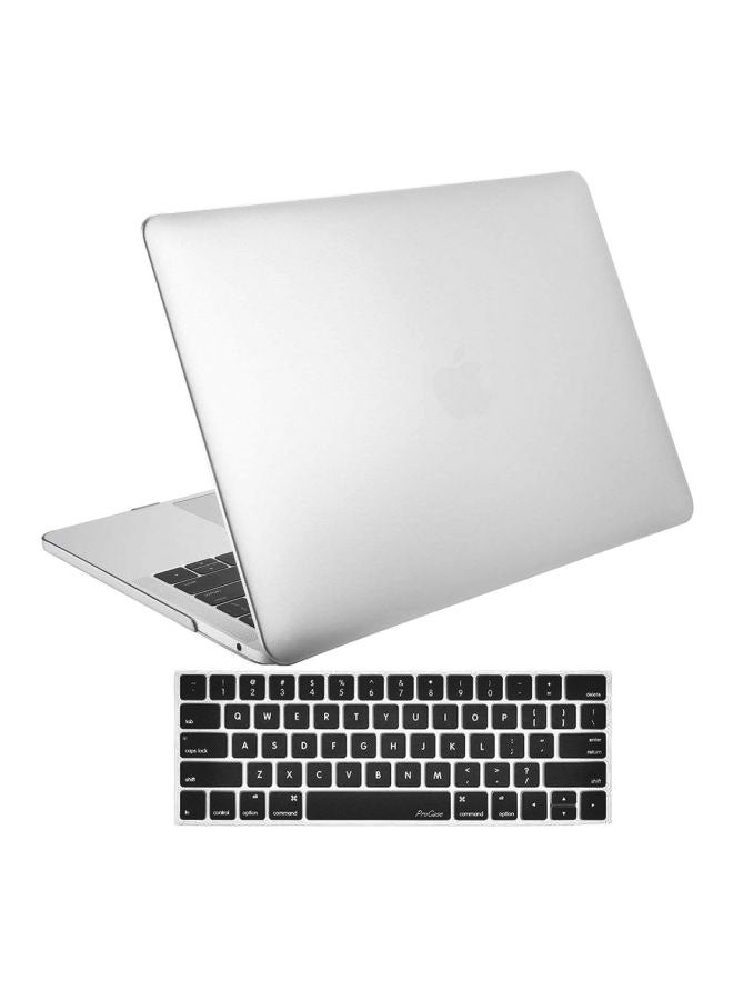 Hard Case And Keyboard Skin Cover For Apple MacBook Pro 13/13.3-Inch (2016/2017) White  - Image 1