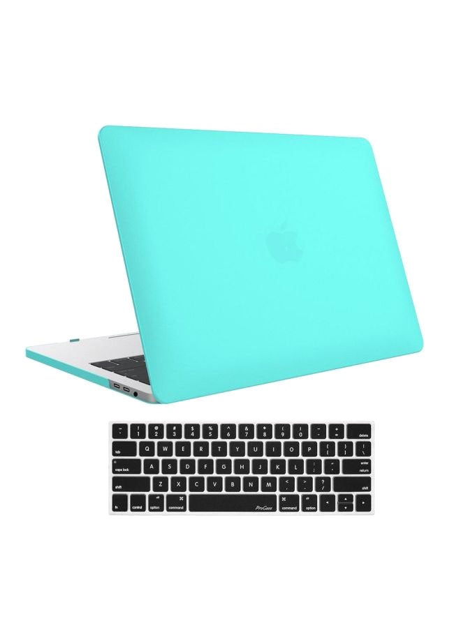 Hard Case And Keyboard Skin Cover For Apple MacBook Pro 15/15.4-Inch (2016/2017) Blue - Image 1