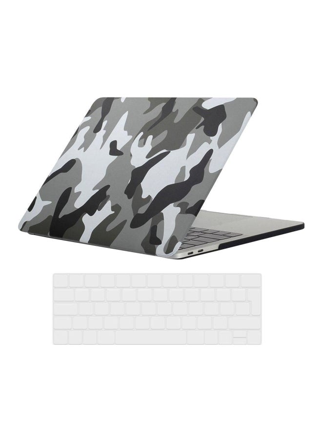 Hard Case With Keyboards Skin For Apple MacBook Pro Touch Bar 13-Inch 2016 Grey/Black  - Image 1