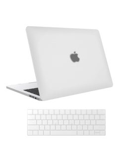 Generic Hard Case And Keyboard Cover For Apple MacBook Pro With Touch Bar 15/15.4-Inch (2016-2017) White  - Image 1