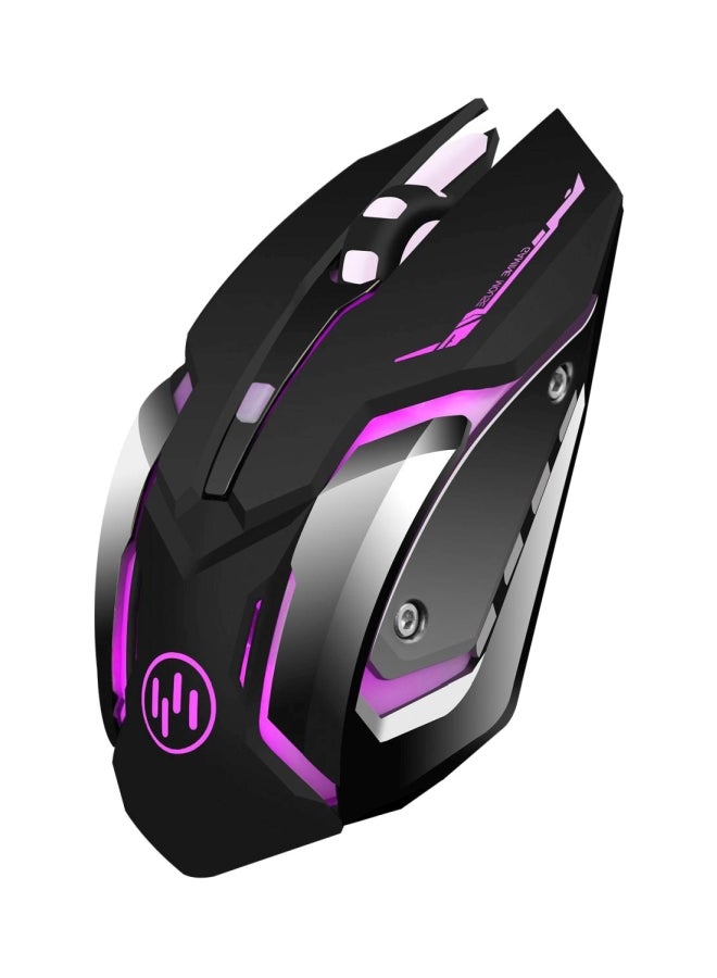 D9 Wireless Optical Gaming Mouse Black/Purple