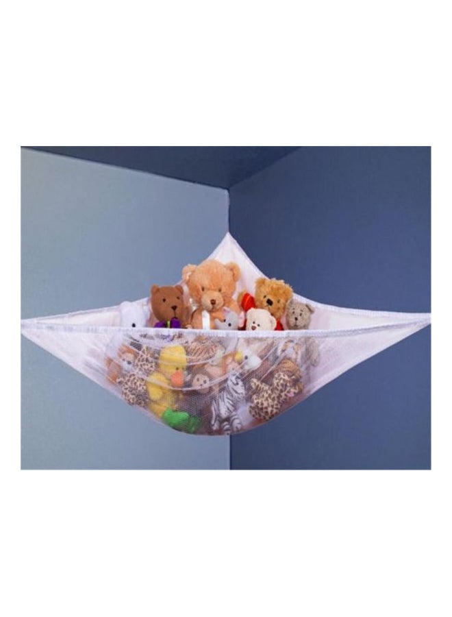 Hammock Net Stuffed Plush Organizer Storage Bag White