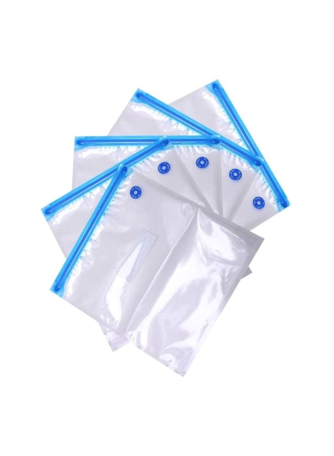 Pack of 5 Vacuum Reusable Space Saver Sealer Clear 30x34centimeter