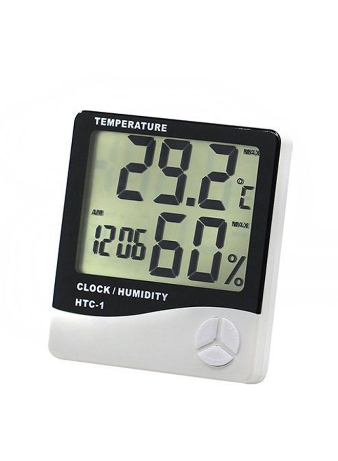 Generic Wall Hanging Digital LCD Thermometer Hygrometer White/Black 100x100x15centimeter  - Image 3