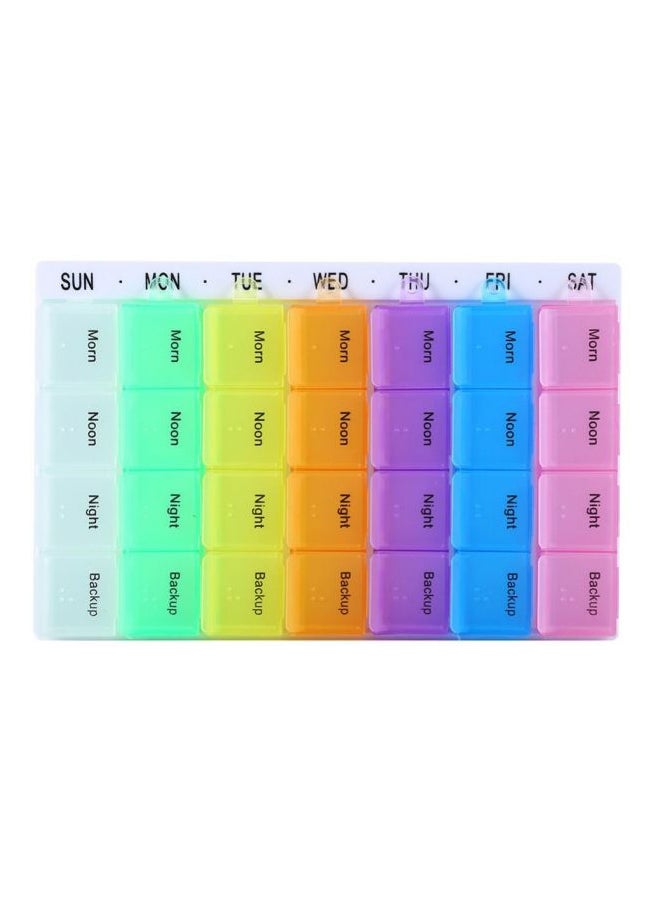 Weekly Portable Medicine Storage Case Multi Colour 8x11.5x2centimeter - Image 5