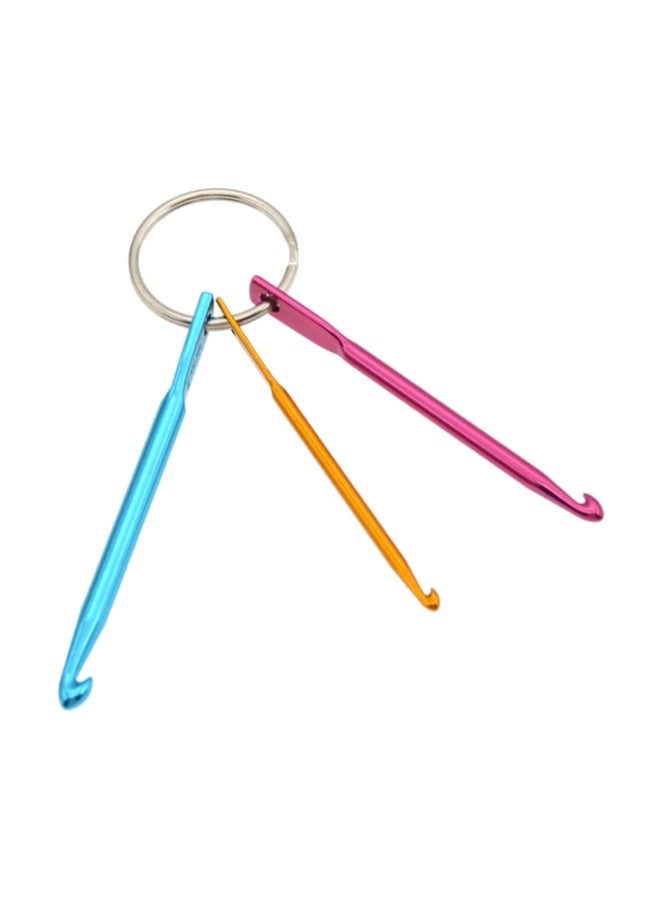3-Piece Mini Crochet Hooks Multicolour - Image 1