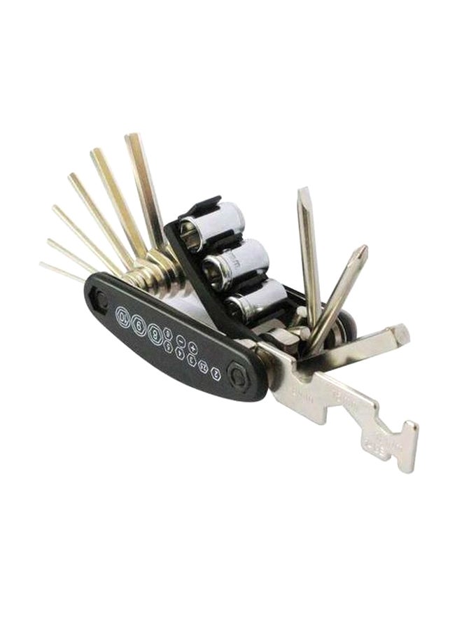 Stainless Steel Cycle Screwdriver Kit Black/Silver 
