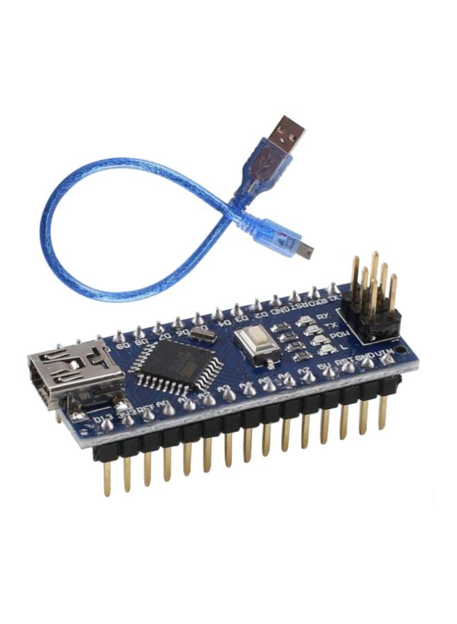 PCB Development Board With USB Cable For Arduino Blue/Silver/Black - Image 1