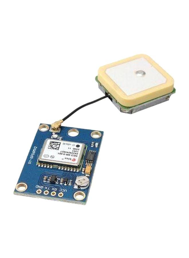 Generic GPS Module Board With Antenna For Arduino Blue/Silver  - Image 1