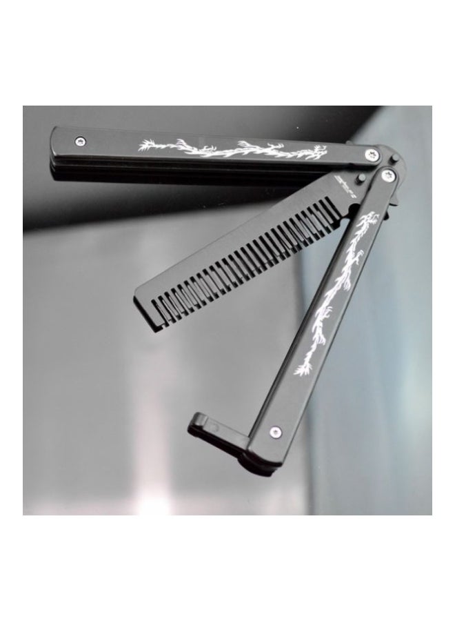 مشط على شكل فراشة مناسب للاستخدام عند التخييم أسود/ أبيض - Image 2