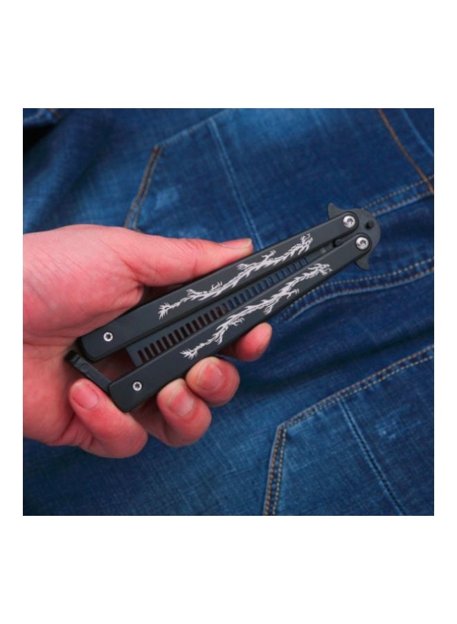 مشط على شكل فراشة مناسب للاستخدام عند التخييم أسود/ أبيض - Image 4