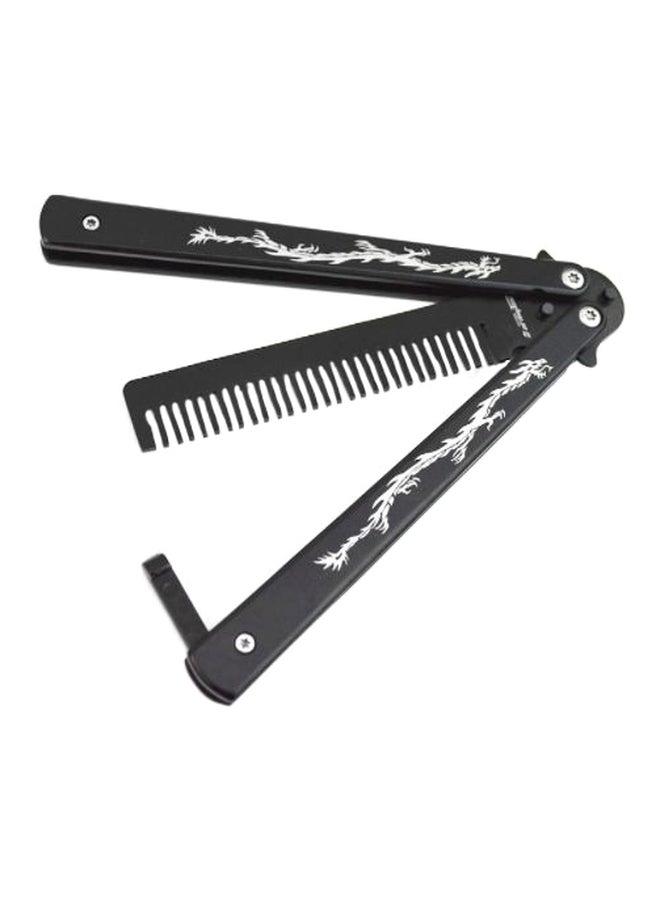 مشط على شكل فراشة مناسب للاستخدام عند التخييم أسود/ أبيض - Image 1