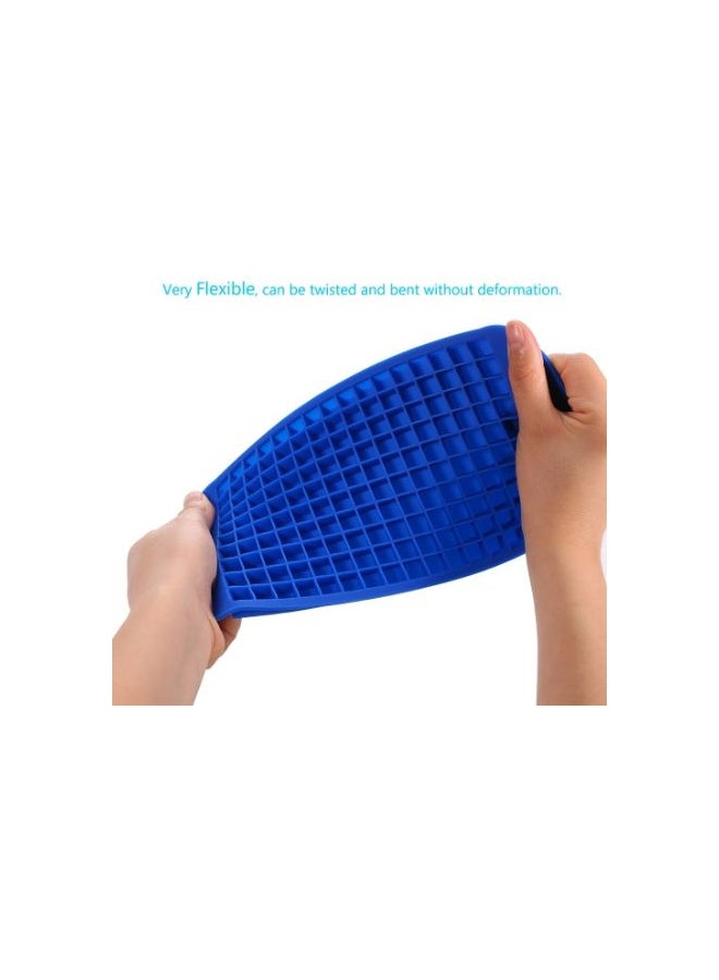 160-Grids Small Ice Cube Trays Blue 23.8x12.1x1.1cm  - Image 3