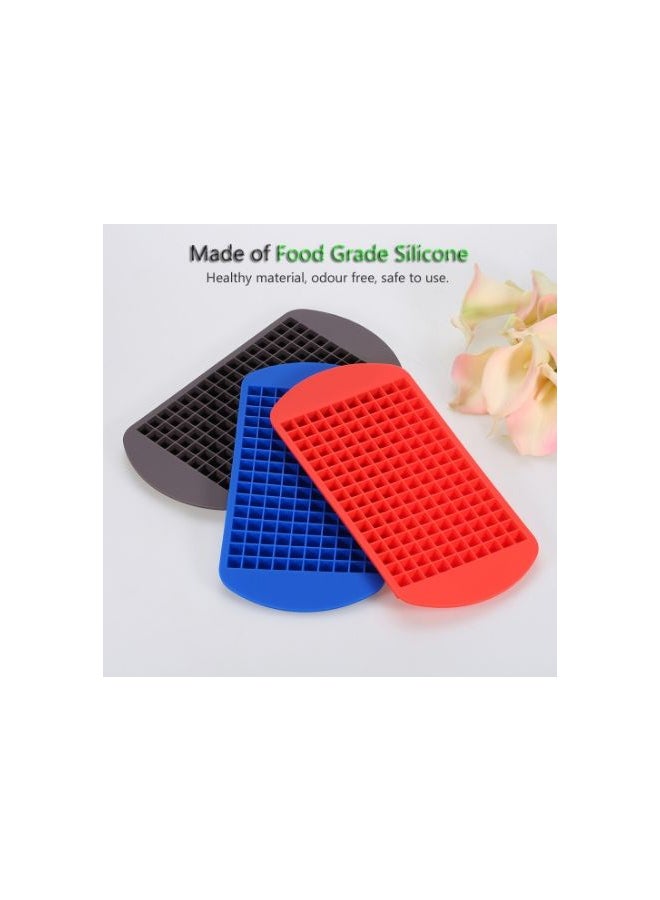 160-Grids Small Ice Cube Trays Blue 23.8x12.1x1.1cm  - Image 5
