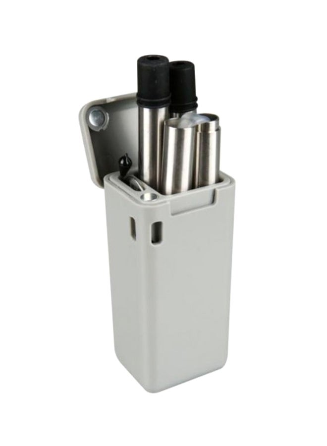 Generic Foldable Reusable Straw With Box Silver/Black/Grey 23centigram  - Image 1