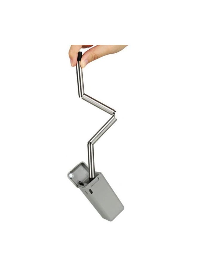 Generic Foldable Reusable Straw With Box Silver/Black/Grey 23centigram  - Image 3