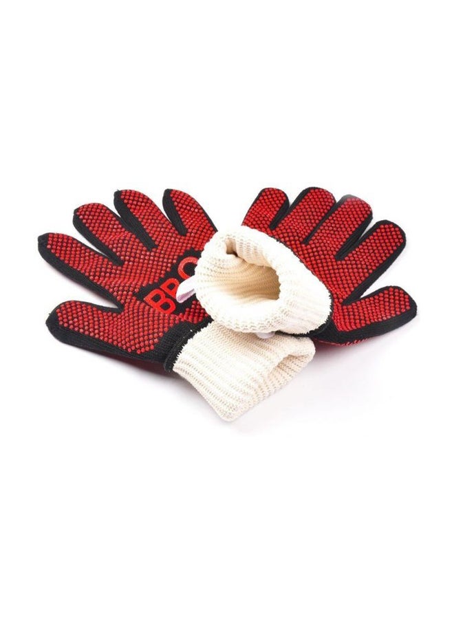 BBQ Microwave Rubber Gloves Red/Black  - Image 2