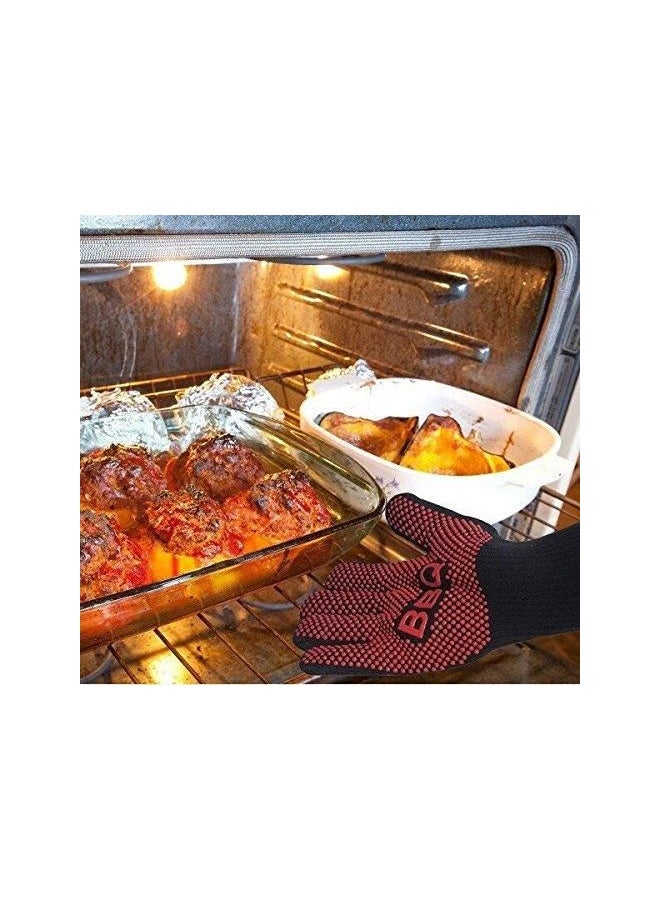 BBQ Microwave Rubber Gloves Red/Black  - Image 5