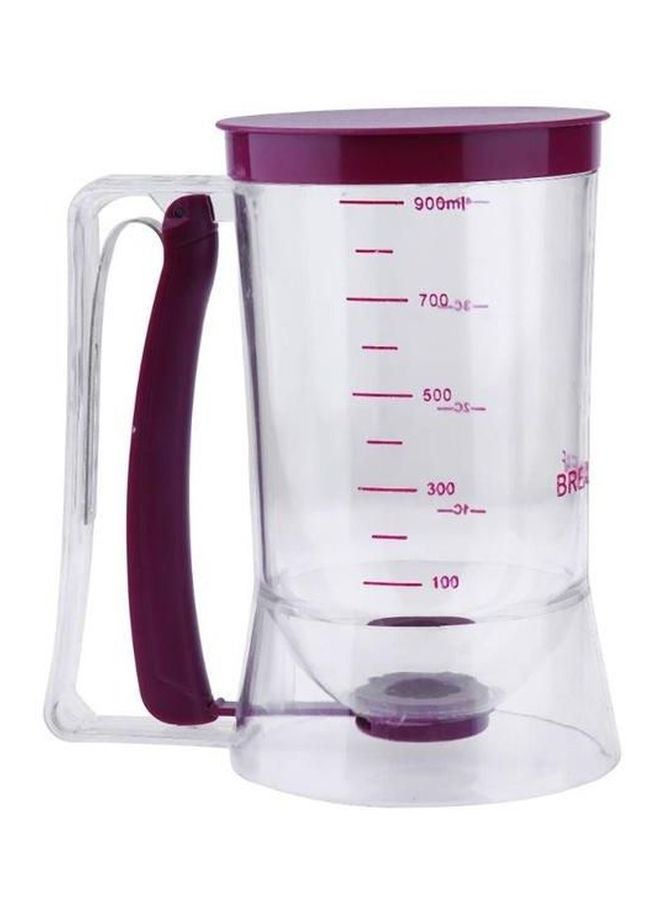 Generic - Plastic Batter Dispenser Purple/Clear 17x11x18.5cm - Image 1