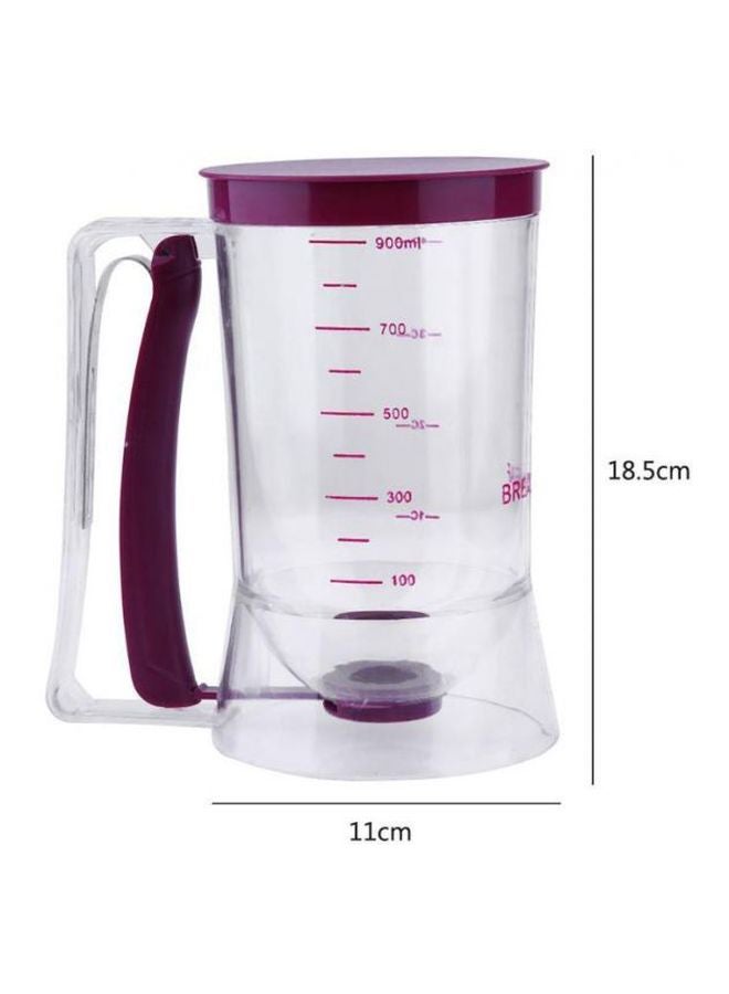 Generic - Plastic Batter Dispenser Purple/Clear 17x11x18.5cm - Image 1