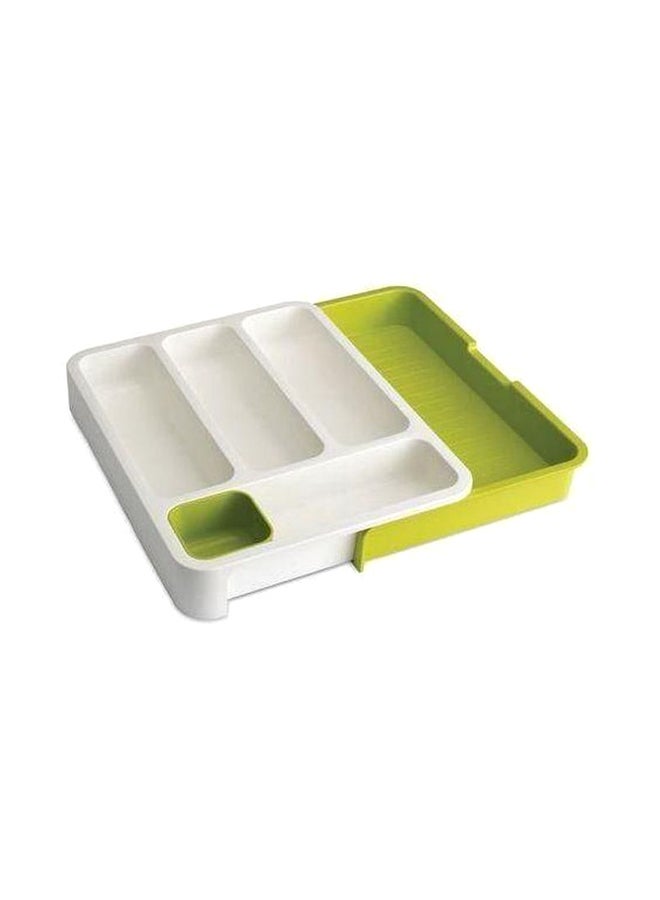 Kitchen Drawer Organizer For Spoons White/Green - Image 1