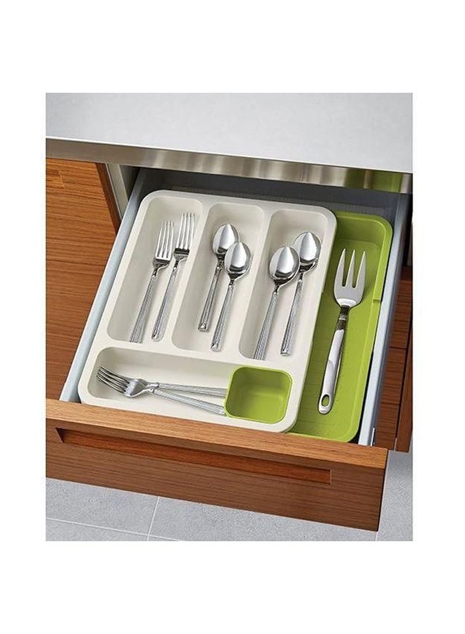 Kitchen Drawer Organizer For Spoons White/Green - Image 4