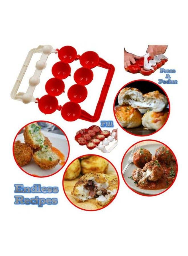 قالب من البلاستيك لصنع كرات اللحم أحمر/أبيض - Image 4