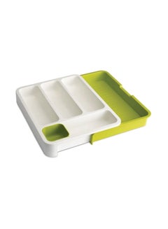 Generic Drawer Cutlery Organizer White/Green  - Image 1